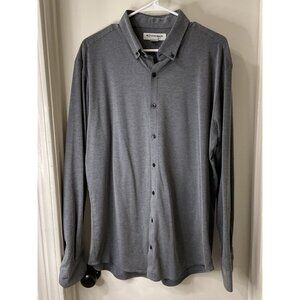 Mizzen + Main Men’s Knit Collard Dress Shirt Size L